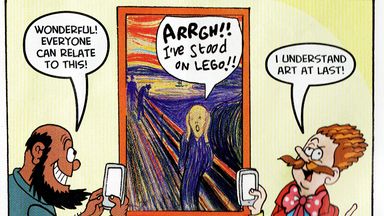 Minnie Goes To Contemporary Art Museum, from 2018 - from The Art Of Breaking The Rules exhibition at Somerset House. Pic: Nigel Parkinson/ Beano